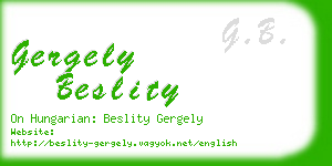 gergely beslity business card